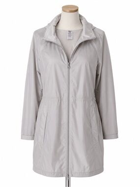 Athletic Works Light Gray Women's Trench Raincoat